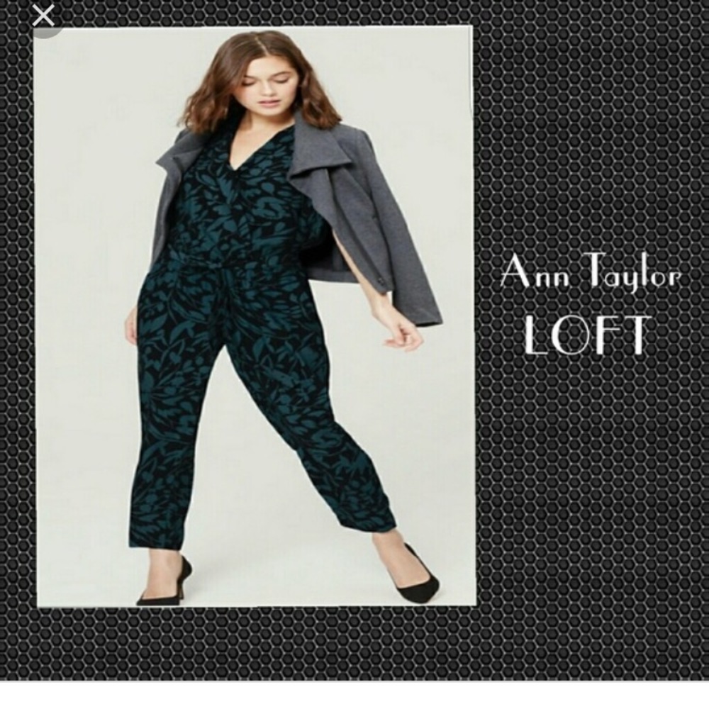 EUC floral Loft jumpsuit, sz6